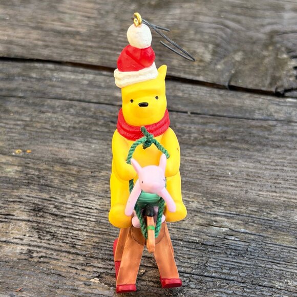 Vintage Lot Of 5 Winnie The Pooh Christmas Ornaments Hallmark and Disney Light - Picture 3 of 15